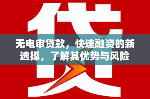 自贡无电审贷款，快速融资的新选择，了解其优势与风险