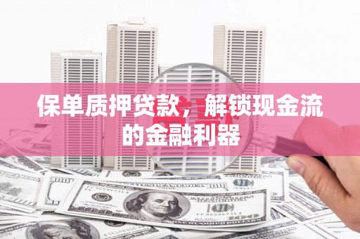 自贡保单质押贷款，解锁现金流的金融利器