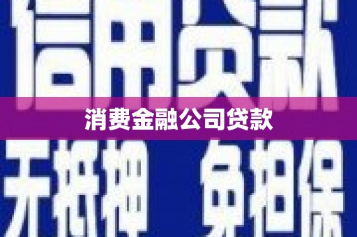 自贡消费金融公司贷款