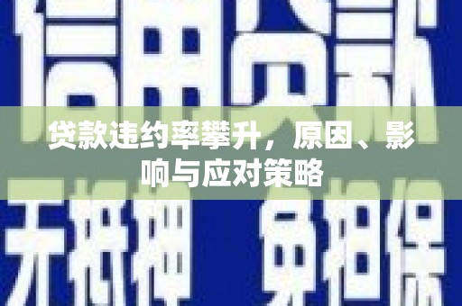 自贡贷款违约率攀升，原因、影响与应对策略