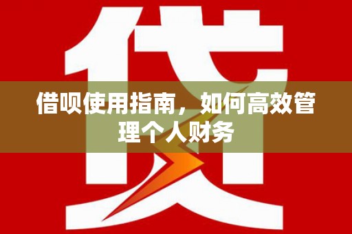 自贡借呗使用指南，如何高效管理个人财务