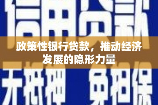 自贡政策性银行贷款，推动经济发展的隐形力量