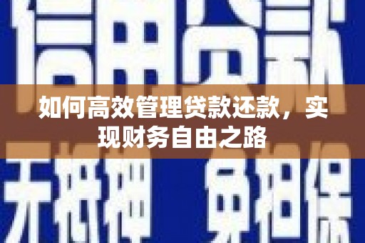 自贡如何高效管理贷款还款，实现财务自由之路
