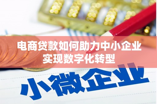 自贡电商贷款如何助力中小企业实现数字化转型