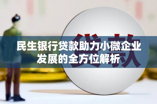 自贡民生银行贷款助力小微企业发展的全方位解析
