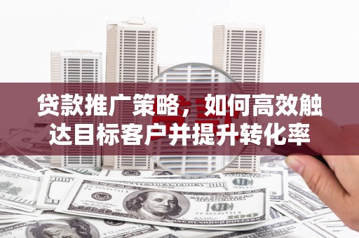 自贡贷款推广策略，如何高效触达目标客户并提升转化率