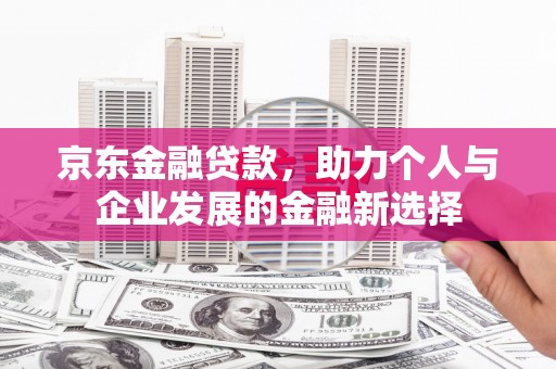 自贡京东金融贷款，助力个人与企业发展的金融新选择