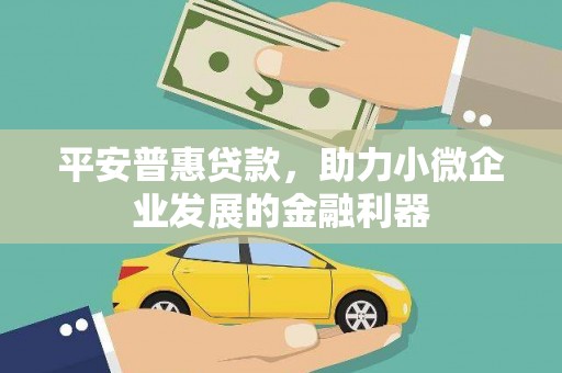 自贡平安普惠贷款，助力小微企业发展的金融利器