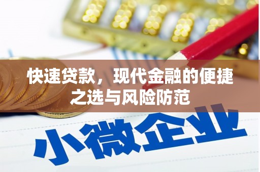 自贡快速贷款，现代金融的便捷之选与风险防范