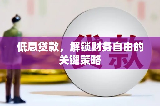 自贡低息贷款，解锁财务自由的关键策略