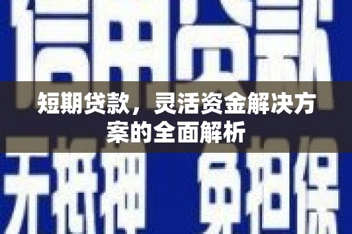 自贡短期贷款，灵活资金解决方案的全面解析