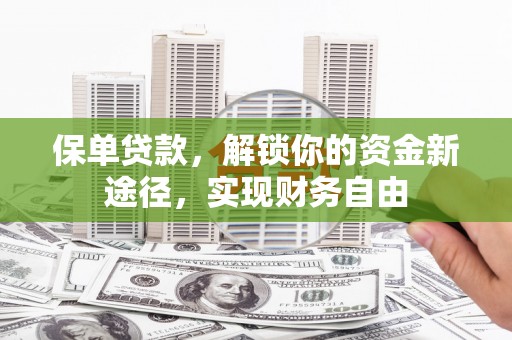 自贡保单贷款，解锁你的资金新途径，实现财务自由