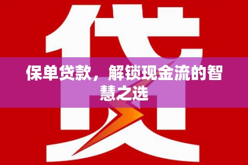 自贡保单贷款，解锁现金流的智慧之选