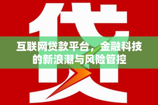 自贡互联网贷款平台，金融科技的新浪潮与风险管控