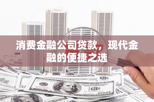 自贡消费金融公司贷款，现代金融的便捷之选