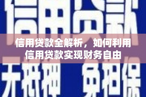 自贡信用贷款全解析，如何利用信用贷款实现财务自由