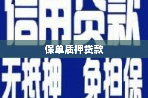 自贡保单质押贷款