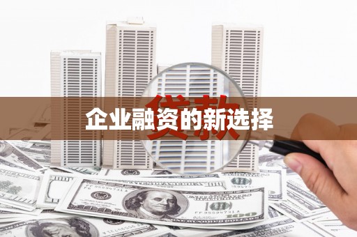 自贡企业融资的新选择