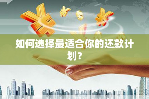 自贡如何选择最适合你的还款计划？